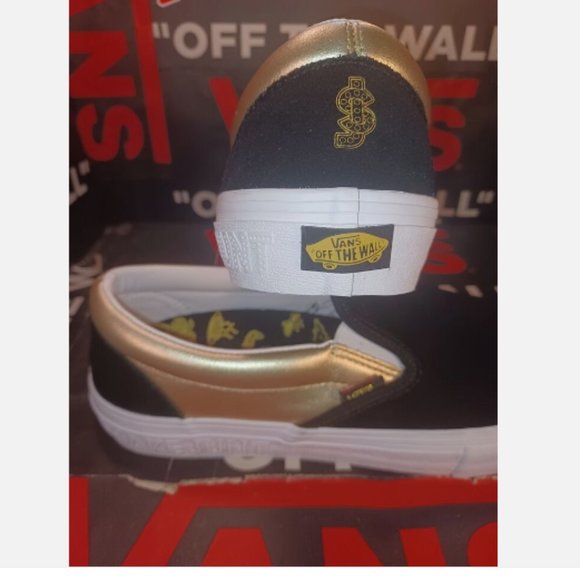 VANS Shake Junt Slip On Pro Shoes Black / Gold Men\'s 11.5 VN0A347V13L main image 12